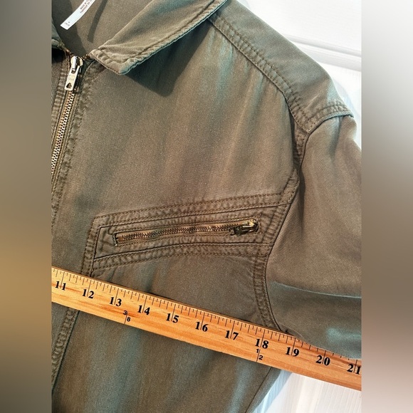 FREE PEOPLE 4 Army Green Military Utility Long Sleeve Romper Convertible Sleeves - Picture 10 of 16